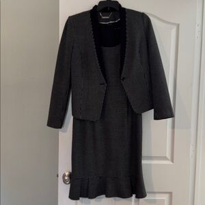 White House Black Market Black and White Polka Dot Dress